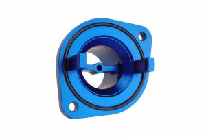 Ford F-350 Thermostat Housing - Sinister Diesel - Sinister Diesel - Blue Anodized - `03-`07 Ford F-350 Thermostat Housing - Sinister Diesel - Sinister Diesel - Blue Anodized - `03-`07